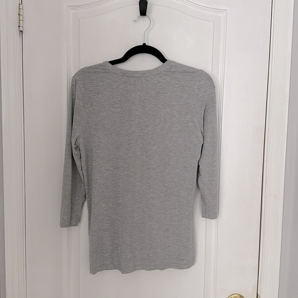 Basic 3/4 Grey long sleeve top - Picture 3 of 3